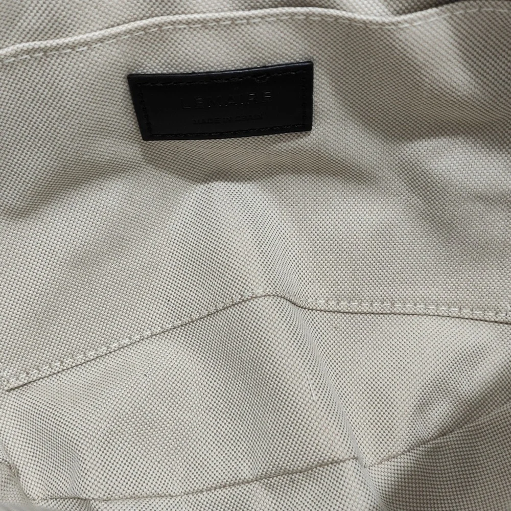 Lemaire Black Leather Crescent Bag with Wide Strap
